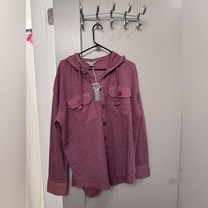 Natural Reflections rib knit shirt, size M
